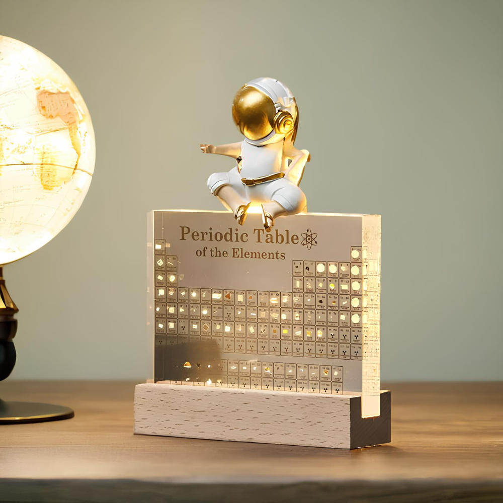 Elementix – Periodiskt System Display med Ställ och LED-lampa